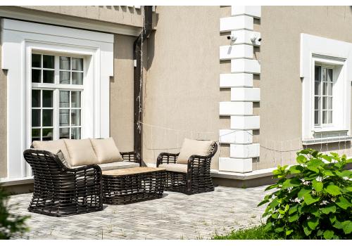  "Ницца" лаунж-зона из искусственного ротанга, цвет бронзовый, фото 6 