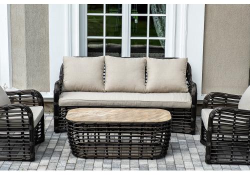  "Ницца" лаунж-зона из искусственного ротанга, цвет бронзовый, фото 8 