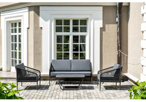  "Канны" лаунж-зона 4-местная плетеная из роупа (веревки), цвет темно-серый, фото 5 