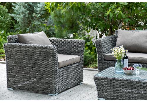  "Капучино" лаунж-зона из искусственного ротанга, цвет графит, фото 8 