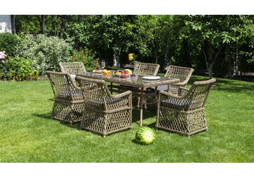  "Латте" обеденная группа плетеная, цвет соломенный, фото 1 