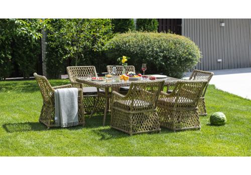  "Латте" обеденная группа плетеная, цвет соломенный, фото 3 