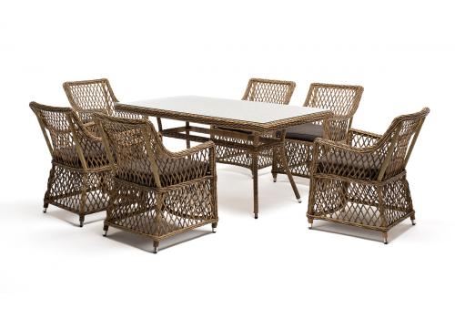  "Латте" обеденная группа плетеная, цвет соломенный, фото 5 