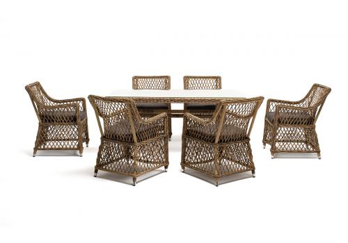  "Латте" обеденная группа плетеная, цвет соломенный, фото 6 