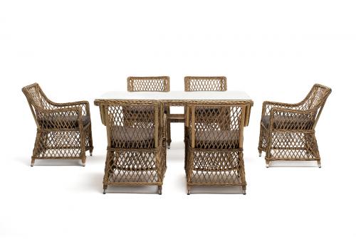  "Латте" обеденная группа плетеная, цвет соломенный, фото 7 