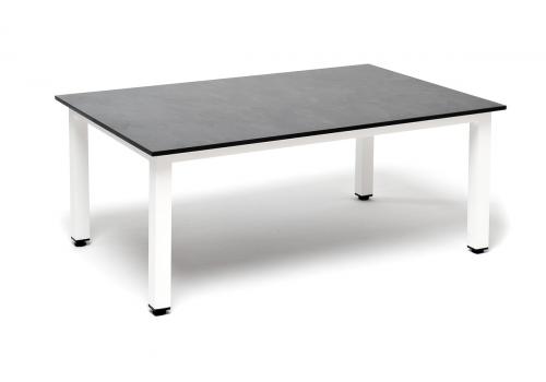  "Канны" журнальный столик из HPL 90х60, H40, каркас белый, цвет столешницы "серый гранит", фото 1 