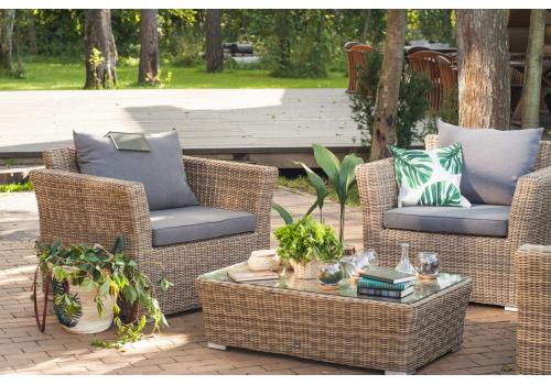  "Капучино" журнальный столик из искусственного ротанга, цвет соломенный, фото 10 