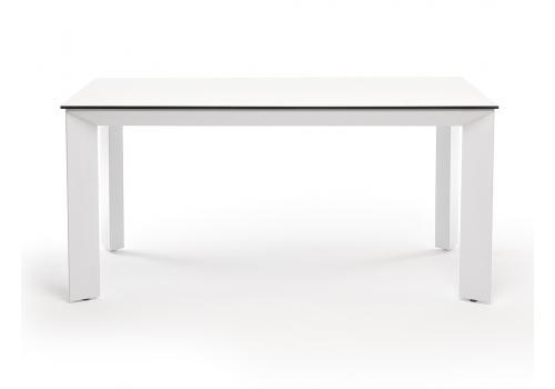  "Венето" обеденный стол из HPL 160х80см, цвет молочный, каркас белый, фото 2 