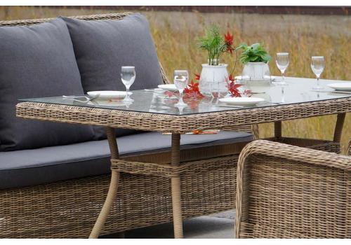  "Гляссе" обеденная группа из искусственного ротанга, цвет соломенный, фото 6 