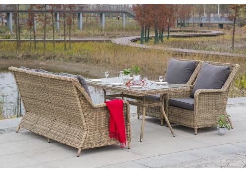  "Гляссе" обеденная группа из искусственного ротанга, цвет соломенный, фото 11 