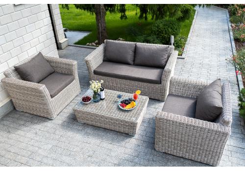  "Капучино Сингл" лаунж-зона из искусственного ротанга, цвет бежевый, фото 1 