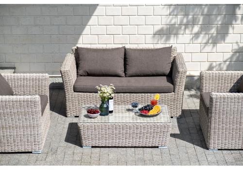  "Капучино Сингл" лаунж-зона из искусственного ротанга, цвет бежевый, фото 5 