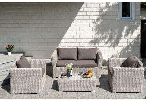  "Капучино Сингл" лаунж-зона из искусственного ротанга, цвет бежевый, фото 6 