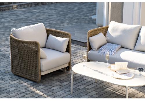  "Аликанте" лаунж-зона из искусственного ротанга, цвет соломенный, фото 4 