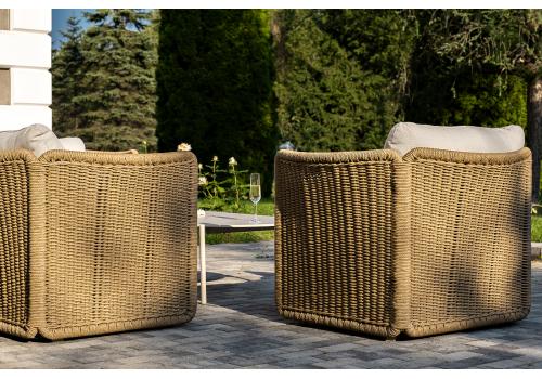  "Аликанте" лаунж-зона из искусственного ротанга, цвет соломенный, фото 6 