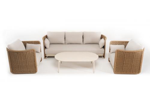  "Аликанте" лаунж-зона из искусственного ротанга, цвет соломенный, фото 15 