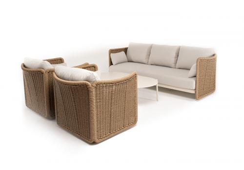  "Аликанте" лаунж-зона из искусственного ротанга, цвет соломенный, фото 16 