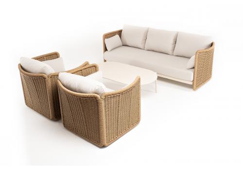  "Аликанте" лаунж-зона из искусственного ротанга, цвет соломенный, фото 18 