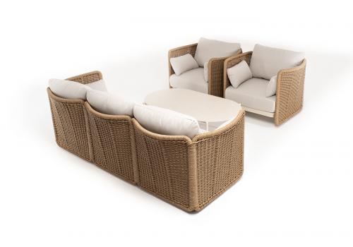  "Аликанте" лаунж-зона из искусственного ротанга, цвет соломенный, фото 21 