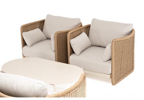  "Аликанте" лаунж-зона из искусственного ротанга, цвет соломенный, фото 22 