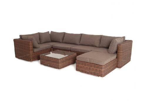  "Лунго" плетеная оттоманка с подушкой, цвет коричневый, фото 3 