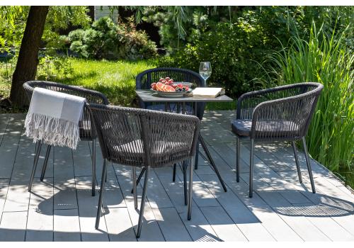  "Форли" обеденная группа на 4 персоны, квадратный стол, цвет "серый гранит", фото 3 