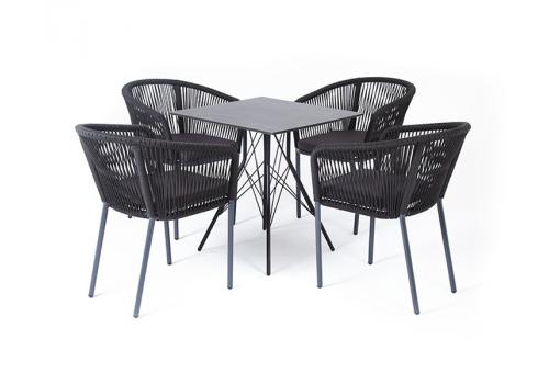  "Форли" обеденная группа на 4 персоны, квадратный стол, цвет "серый гранит", фото 5 