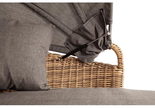  "Стильяно" плетеная кровать круглая, цвет соломенный, фото 6 