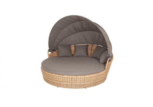  "Стильяно" плетеная кровать круглая, цвет соломенный, фото 10 