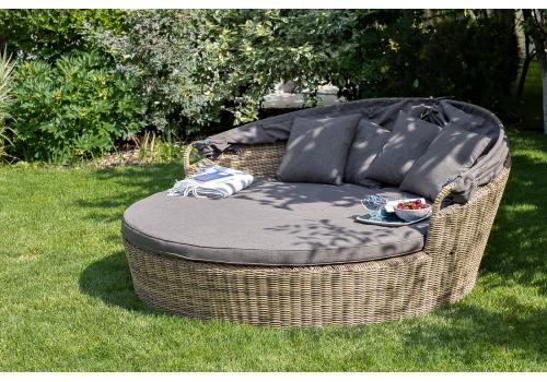  "Стильяно" плетеная кровать круглая, цвет соломенный, фото 132 