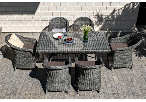  "Эспрессо" обеденная группа плетеная, цвет графит, фото 2 