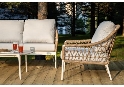  "Венеция" лаунж-зона из искусственного ротанга, цвет соломенный, фото 18 