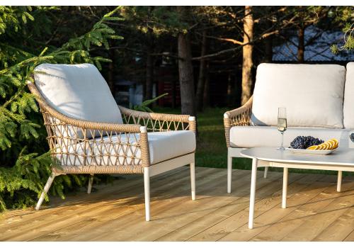  "Венеция" лаунж-зона из искусственного ротанга, цвет соломенный, фото 20 