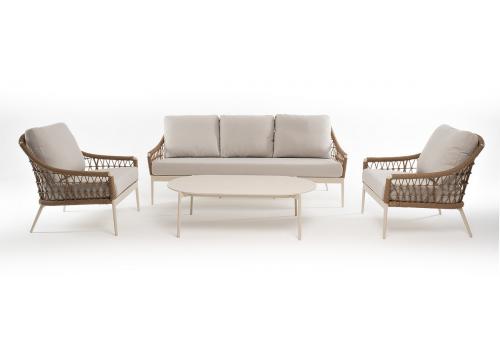  "Венеция" лаунж-зона из искусственного ротанга, цвет соломенный, фото 43 