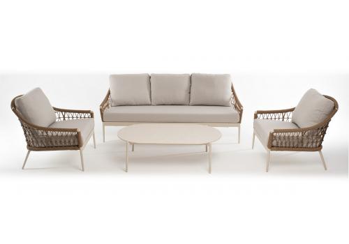  "Венеция" лаунж-зона из искусственного ротанга, цвет соломенный, фото 45 