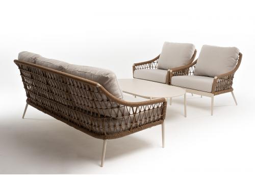  "Венеция" лаунж-зона из искусственного ротанга, цвет соломенный, фото 51 