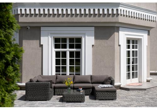  "Лунго" трансформирующаяся лаунж-зона из искусственного ротанга, цвет графит, фото 2 