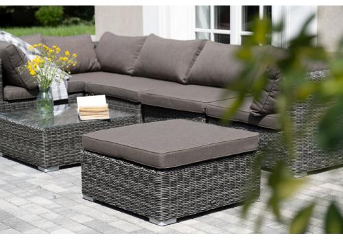  "Лунго" трансформирующаяся лаунж-зона из искусственного ротанга, цвет графит, фото 14 