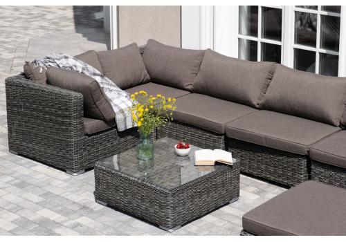  "Лунго" трансформирующаяся лаунж-зона из искусственного ротанга, цвет графит, фото 15 