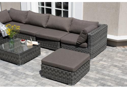  "Лунго" трансформирующаяся лаунж-зона из искусственного ротанга, цвет графит, фото 16 