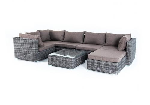  "Лунго" трансформирующаяся лаунж-зона из искусственного ротанга, цвет графит, фото 17 