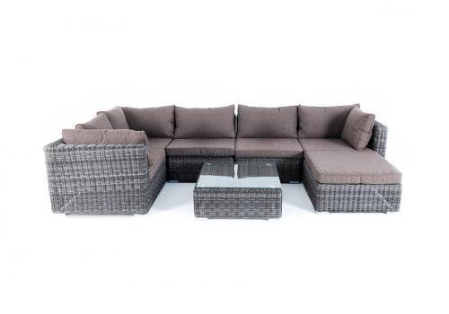  "Лунго" трансформирующаяся лаунж-зона из искусственного ротанга, цвет графит, фото 18 