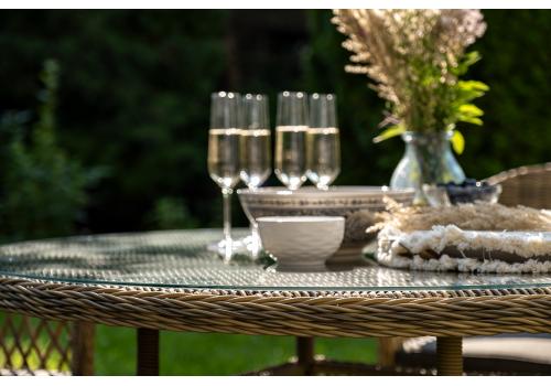  "Дольче" обеденная группа из искусственного ротанга, цвет соломенный, фото 12 