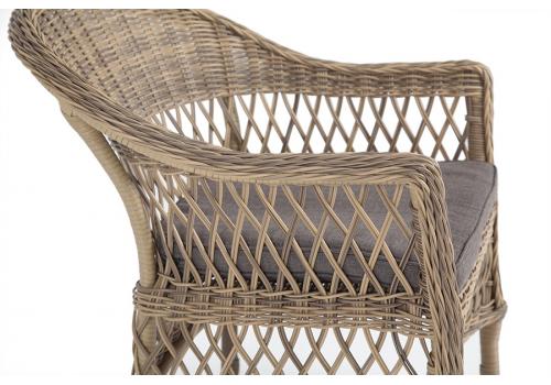  "Сицилия" плетеный стул из искусственного ротанга, цвет соломенный, фото 3 