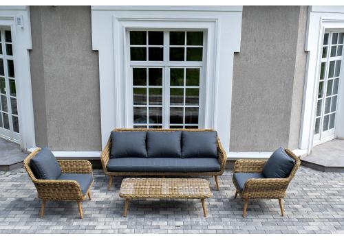  "Прованс" лаунж-зона плетеная из искусственного ротанга, цвет соломенный, фото 1 