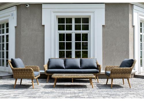  "Прованс" лаунж-зона плетеная из искусственного ротанга, цвет соломенный, фото 2 