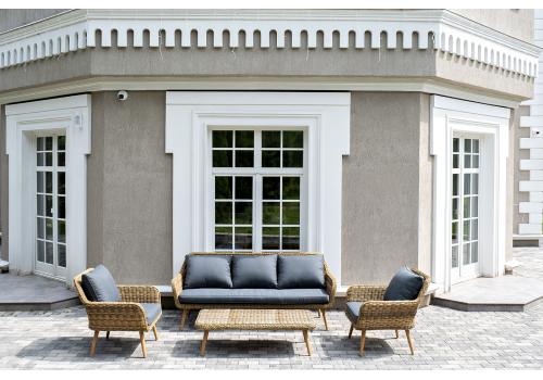  "Прованс" лаунж-зона плетеная из искусственного ротанга, цвет соломенный, фото 3 