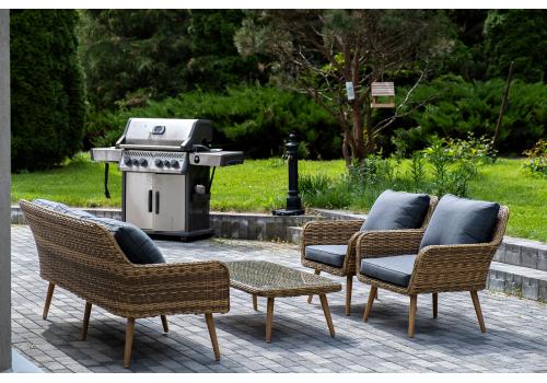  "Прованс" лаунж-зона плетеная из искусственного ротанга, цвет соломенный, фото 4 