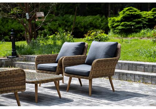  "Прованс" лаунж-зона плетеная из искусственного ротанга, цвет соломенный, фото 7 