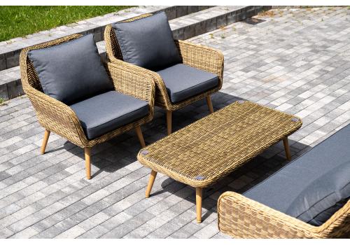  "Прованс" лаунж-зона плетеная из искусственного ротанга, цвет соломенный, фото 8 